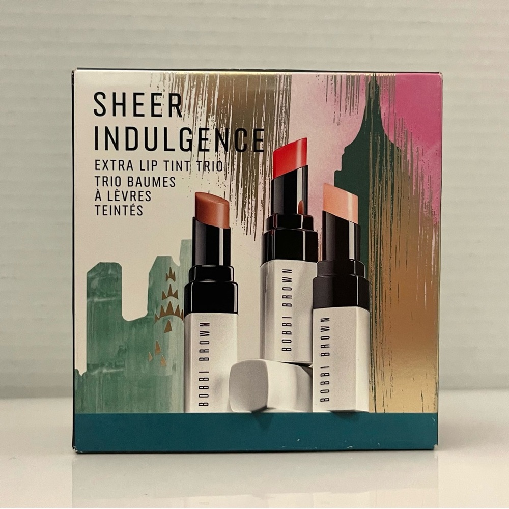 Bobbi Brown Sheer Indulgence Lip Tint Trio Set Bare Nude, Bare Pink, Bare Poppi